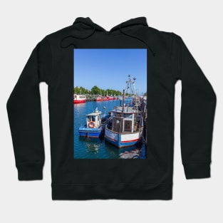 Fishing boats, Alter Strom, Warnemünde, Rostock, Mecklenburg-Western Pomerania Hoodie